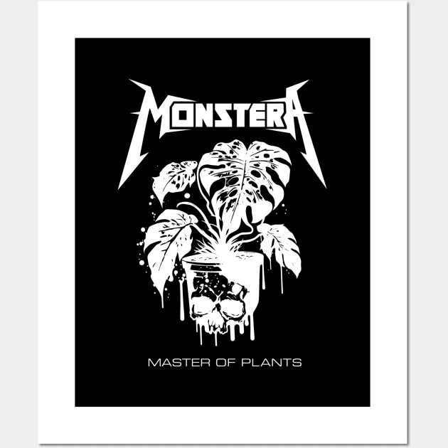 Monstera T Shirt for Metal Head Plant Lover Gift Idea For Plant Dad Plant Mom Cool Grunge Punk Merch Wall Art by Plant Rad